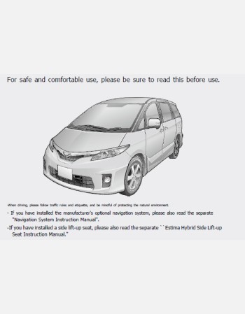 toyota estima hybrid 2012-2013 owners manual in english